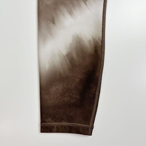 Athleta Elation Tight High Rise Legging Watercolor 7/8 Neutral Tan White S - Picture 5 of 11